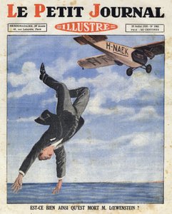 Belgický bankéř Alfred Loewenstein zemřel (1877-1924), když 4. července 1928 spadl z letadla do vod Lamanšského průlivu, „Le petit journal illustre“ od Anonymous Anonymous