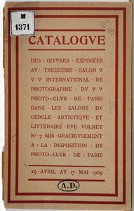 Katalog Mezinárodní výstavy fotografií pařížského fotoklubu od Anonymous Anonymous