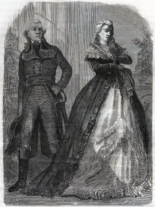 Charles Francois du Perier dit Dumouriez (1739-1823), francouzský generál s královnou Marií Antoinettou (1755-1793). Rytina z roku 1866 v „Histoire de la Revolution francaise““ od Adolphe Thierse. Soukromá sbírka. od Anonymous Anonymous
