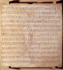 Křesťanský starověk: Catania nápisy popisující způsob udělování křtů a pohřebních obřadů, počátek 4. stol. Muzeum Louvre v Paříži od Anonymous Anonymous