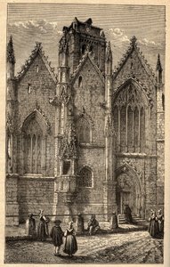 Kostel Notre-Dame (Notre Dame) ze skla - Sklo (Ille-et-Vilaine) - rytina „“ PATRIE“ - PACUREQUIREQUE POPIS FRANCIE V 6 SVAZTECH LUCIEN HUARD - konec 19. stol. od Anonymous Anonymous