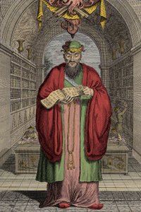 Konfucius (551-479) př. Kr. rytina - Konfucius (nebo Kong Fu Zi nebo KongZi) (551-479 př.nl). od Anonymous Anonymous
