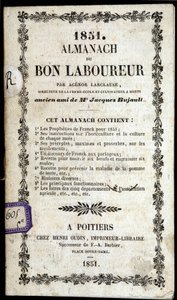 Obálka Almanachu du Bon Ploureur, Agenor Larclause, Poitiers od Anonymous Anonymous
