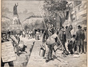 Zobrazení během volebního období ve Francii. Rytina v „“Le Petit Parisien““ dne 20.08.1893. od Anonymous Anonymous