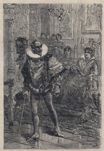 Don Gaspare z Aversy, hrabě z Procidy – rytina z „Lucrezia Borgia““ od Oscara Pia – 1883 od Anonymous Anonymous
