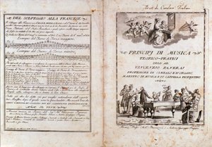 Dvoustrana z příručky hudební teorie od Vincenza Paneraie od Anonymous Anonymous