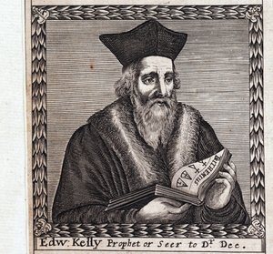 Edward Kelley nebo Edward Talbot (1555-1597) - Anonymní dílo, rytina od Anonymous Anonymous