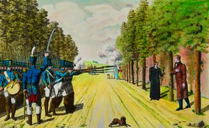 Poprava vévody z Enghien (Louis Antoine de Bourbon Conde od Anonymous Anonymous