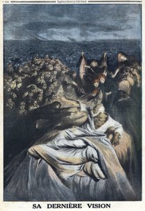 První světová válka 1914-1918 (válka 14-18). Smrt Františka Josefa I. Rakouského (1830-1916). Jeho nejnovější vize, kterou zde představuje, ho činí vinným ze všech nechvalně známých zločinů, které spáchal. V „“Le Petité Journal“ od Anonymous Anonymous