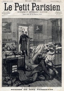 Pět sebevražd na Avenue Marceau v Paříži. V „“Le Peute Parisien““ dne 21.11.1897. Soukromá sbírka od Anonymous Anonymous