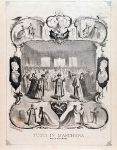 Frontispis z partitury Tutti v masce, opera Carla Pedrottiho od Anonymous Anonymous