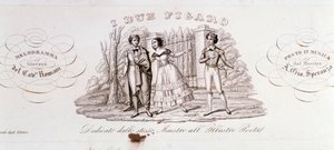 Frontispis I due Figaro, dílo Alessandra Speranzy od Anonymous Anonymous