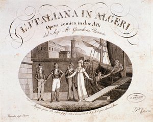 Frontispis Italské dívky v Alžíru, opera Gioachino Rossini od Anonymous Anonymous