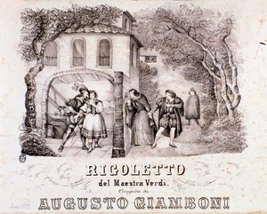 Frontispis partitury opery Rigoletto od Giuseppe Verdiho od Anonymous Anonymous