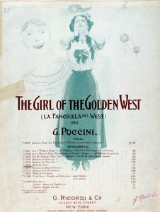 Frontispis hudební partitury The Girl of the West od Pucciniho od Anonymous Anonymous