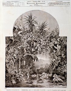 Ilustrace k opeře Parsifal od Wagnera, zastoupená v roce 1882 v divadle v Bayreuthu od Anonymous Anonymous
