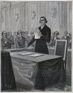 Jean Baptiste (Jean-Baptiste) Andre Dumas (1800-1884) Francouzský chemik předložil Akademii věd svou zprávu o vynálezu Ruolz a Elkington. Rytina z roku 1885 v „“Les arts et metiers illustres““ od Adolphe BITARDA. od Anonymous Anonymous