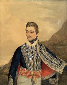 Jozef Antoni Poniatowski (1763-1813) - Princ Jozef Poniatowski - Anonym - 1807 - Akvarel, kvaš na papíře - 26,5x21 - Soukromá sbírka od Anonymous Anonymous
