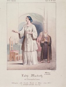 Postava Lady Macbeth v Macbeth, opeře Giuseppe Verdiho od Anonymous Anonymous