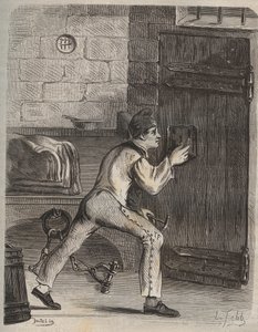 Le odsouzenec Blouet – rytina do „Historie trestanců od jejich vzniku po současnost“ (1877) od Pierra Zacconeho (1817-1895) (Colonia Penale – Trestná kolonie) Soukromá sbírka od Anonymous Anonymous