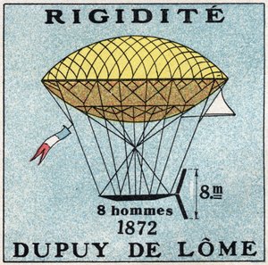 Les balloons: ballon haubanne od Henriho Dupuy de Lome (1816-1885) v roce 1872. Anonymní ilustrace z roku 1925. Soukromá sbírka. od Anonymous Anonymous