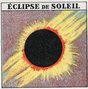 Šíření světla: Zatmění Slunce. Anonymní ilustrace z roku 1925. Soukromá sbírka. od Anonymous Anonymous