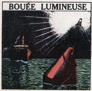 Světelné signály: světelná bóje. Anonymní ilustrace z roku 1925. Soukromá sbírka. od Anonymous Anonymous