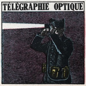 Světelné signály: optická telegrafie. Anonymní ilustrace z roku 1925. Soukromá sbírka. od Anonymous Anonymous