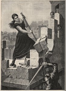 Marguerite Catherine Ponsoye alias Margot Delaye zde v květnu 1570 bránící město Montelimar (Francie) proti armádě Ludovica z Nassau - Marguerite Catherine Ponsoye známá jako „“ la Gandonne“ nebo Margot Delaye zde v dubnu 1570 v Montelimaru, kde se rozděli od Anonymous Anonymous