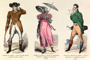 Pánské a dámské kostýmy v letech 1810 až 1812 v Paříži (vláda císaře Napoleona I.) - soukromá sbírka od Anonymous Anonymous