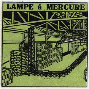 Nové vlastnosti plynu: rtuťová výbojka. Anonymní ilustrace z roku 1925. Soukromá sbírka. od Anonymous Anonymous