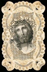 Zbožný obraz: Ježíš Kristus korunovaný trním (rytina) od Anonymous Anonymous