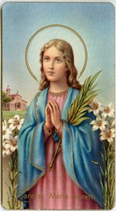 Zbožný obraz: Maria Goretti Italská panna-mučednice (chromolitografie) od Anonymous Anonymous