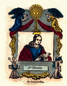 Zbožný obraz: Saint Desiree. Rytina z 19. století Soukromá sbírka od Anonymous Anonymous