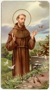 Zbožný obraz: Svatý František z Assisi (chromolitografie) od Anonymous Anonymous