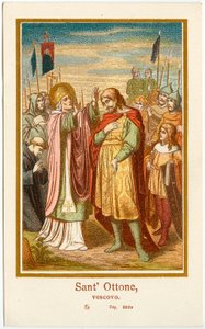 Zbožný obrázek: Saint Othon I Eveque of Bamberg (rytina) od Anonymous Anonymous