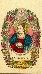 Zbožný obraz: St Philomena (Epinální tisk) od Anonymous Anonymous