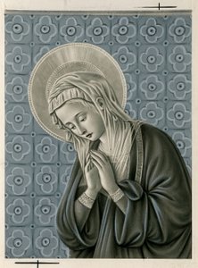 Zbožný obrázek: Panna Maria (tisk) od Anonymous Anonymous