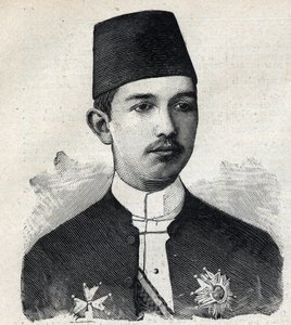 Portrét Abbáse II Paši (1874-1944), vicekrále Egypta. Rytina „“Le Peute Parisien““ od Anonymous Anonymous