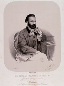 Portrét Angela Marianiho (litografie od Anonymous Anonymous