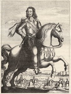 Portrét Bernarda Saského Výmaru (Sasko-Výmar) (1604-1639) s vyobrazením zajetí Jana z Werthu vévodou Bernardem a vévodou z Rohanu. Rytina 17. století. Soukromá sbírka. od Anonymous Anonymous