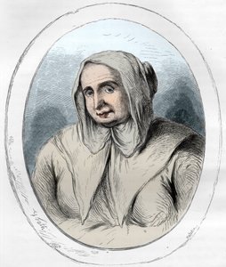 Portrét Catherine Monvoisin (La Voisin) (1640-1680) (rytina) - Affaire des poisons: Catherine Deshayes, manželka Monvoisin a přezdívaná La Voisin (1640-1680) - Rytina z roku 1863 v „Le Livre Rouge - Histoire De L