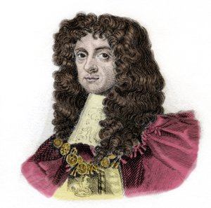 Portrét Karla II. (1630-1685) anglického krále Rytina 19. století. milánský od Anonymous Anonymous