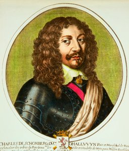 Portrét Charlese de Schomberg (1601-1656) vévoda z Halluinu, pár a marechal Francie za Ludvíka XIII., Privee Collection od Anonymous Anonymous