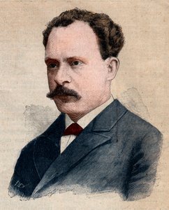 Portrét Eugena Turpina (1848-1927), chemika specializujícího se na výbušniny. Rytina „Le petit Parisien““ z roku 1891. Soukromá sbírka. od Anonymous Anonymous