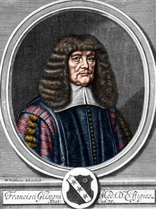 Portrét Francise Glissona (1599-1677) britského lékaře, anatoma. od Anonymous Anonymous