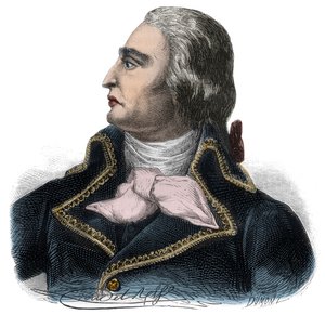 Portrét Francoise Josepha Westermanna, francouzského generála (1751-1794) republikánské armády - rytina v „Histoire des Girondins““ od Alphonse de Lamartine (1790-1869) 1865-1866 - soukromá sbírka od Anonymous Anonymous