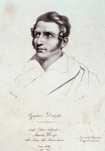 Portrét Gaetana Donizettiho (rytina od Anonymous Anonymous