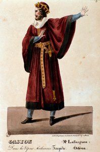Portrét Gastona v interpretaci Lafarguese v opeře Sicilské nešpory (I vespri siciliani) od Giuseppe Verdiho od Anonymous Anonymous