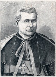 Portrét Giovanni Simeoni (1816-1892), italský kardinál. Rytina v „Katolické misie v XIX. století“ od Louis-Eugene (Louis Eugene) Louvet. soukromá sbírka. od Anonymous Anonymous